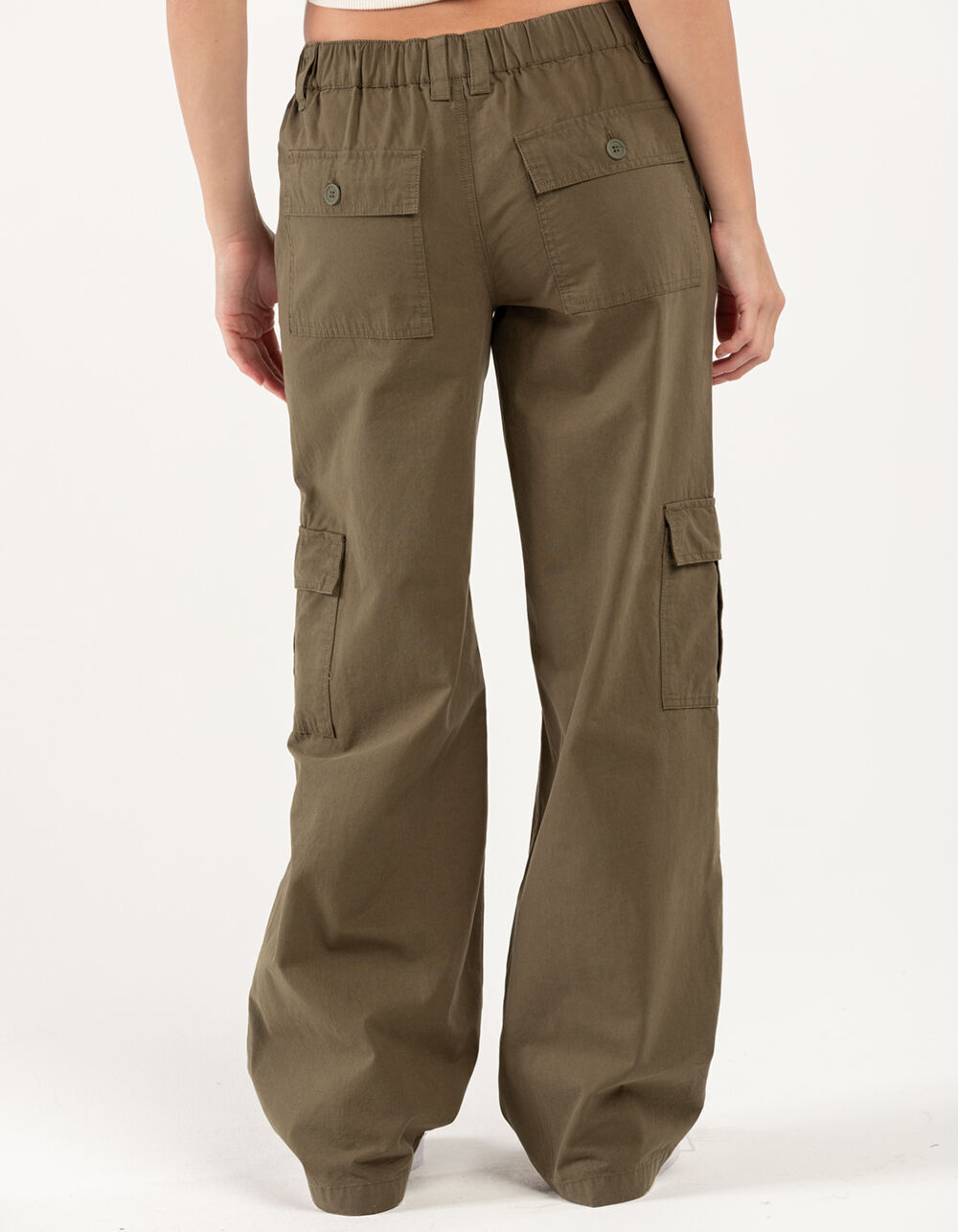 RSQ Womens Low Rise Cargo Pants - DK GREEN - M | Tillys