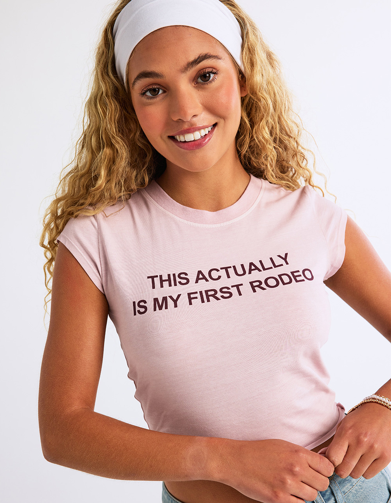 FULL TILT My First Rodeo Womens Baby Tee image number 0