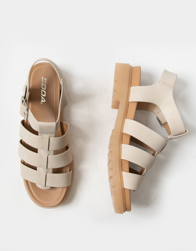 SODA Caged Ankle Strap Womens Sandals image number 4