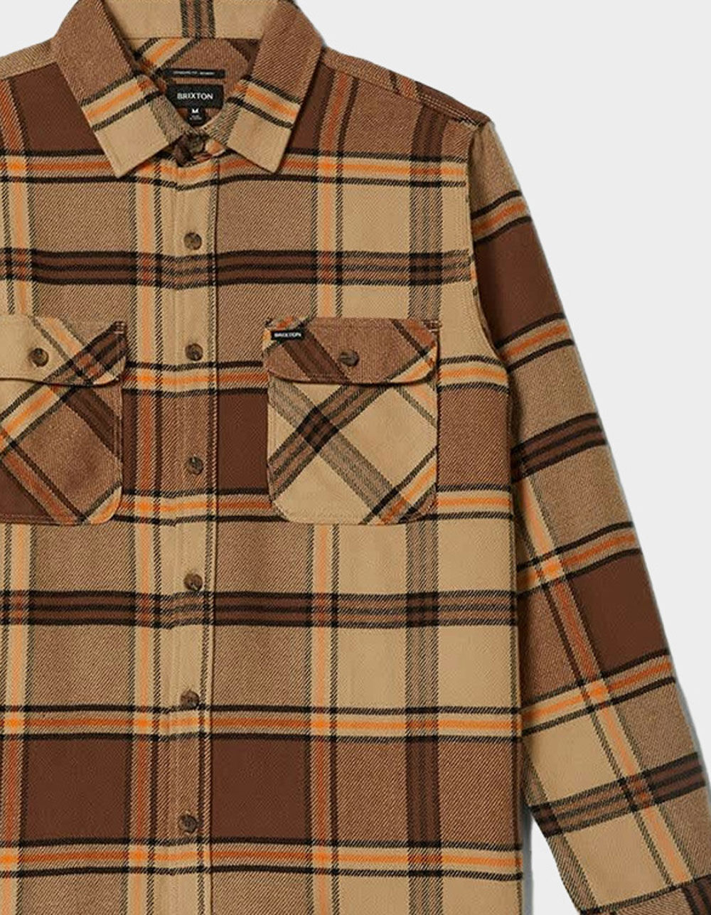 BRIXTON Bowery Mens Flannel - TAN | Tillys