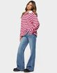 EDIKTED Maureen Striped Polo Sweatshirt image number 4