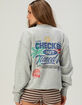 THE MAYFAIR GROUP Checked Out Womens Oversized Crewneck Sweatshirt image number 1
