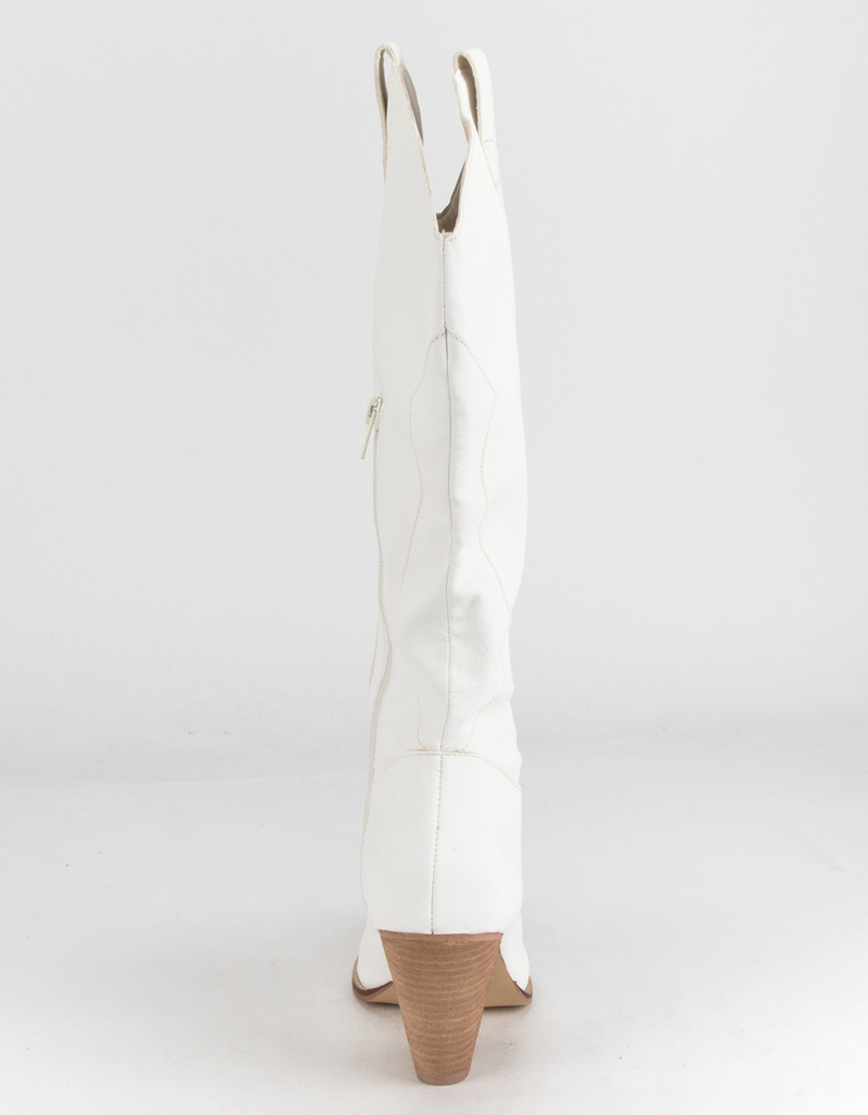 MI.IM Bohemian Western Tall Slouch Womens White Boots image number 3