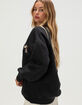 RSQ x Peanuts Embroidered Womens Crewneck Sweatshirt image number 3