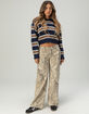 FULL TILT Fuzzy Striped Womens Sweater image number 4