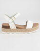 SODA Clip Espadrille White Womens Flatform Sandals image number 2