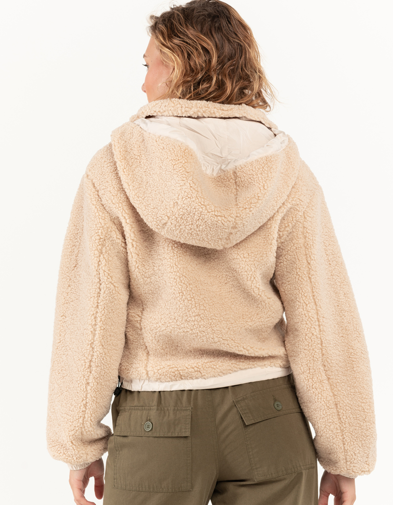 LOVE TREE Womens Sherpa Zip Up Jacket image number 2