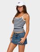 EDIKTED Bailee Striped Ribbed Tank Top image number 2