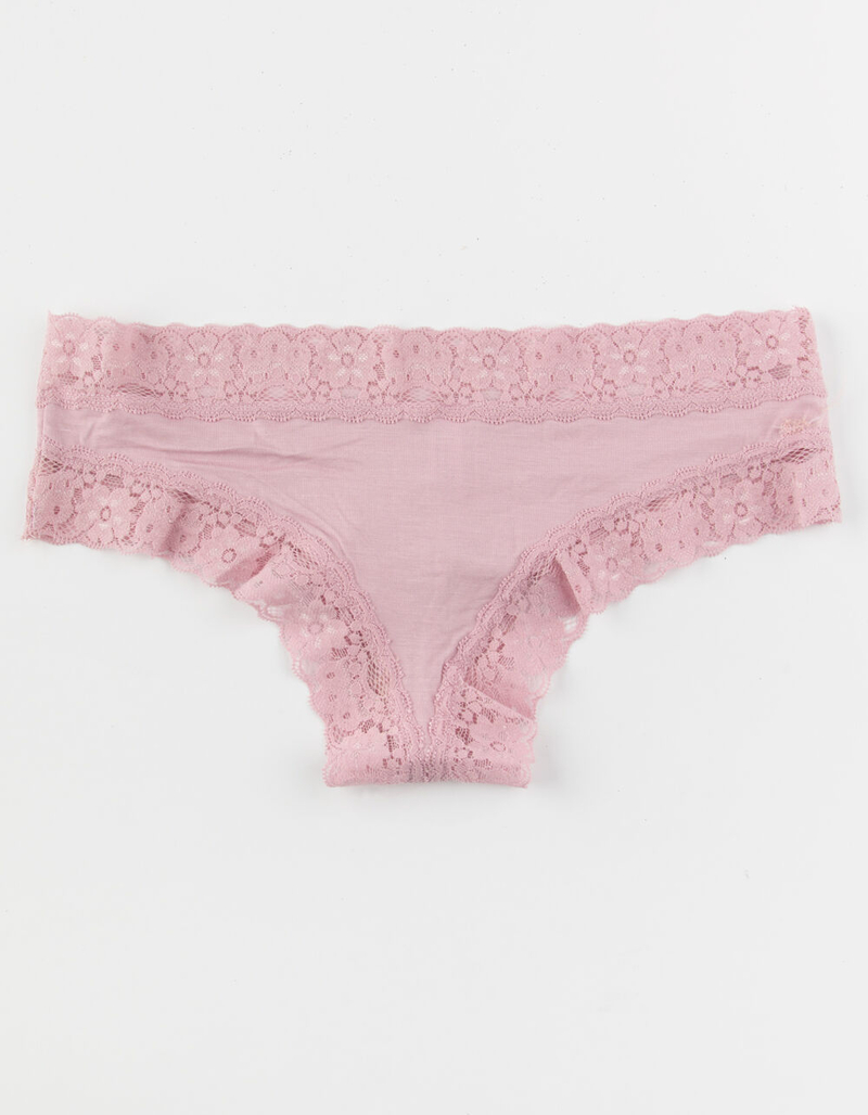 FULL TILT Micro Lace Trim Lavender Boyshorts image number 0