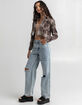 RSQ Womens Crop Flannel Shirt image number 4