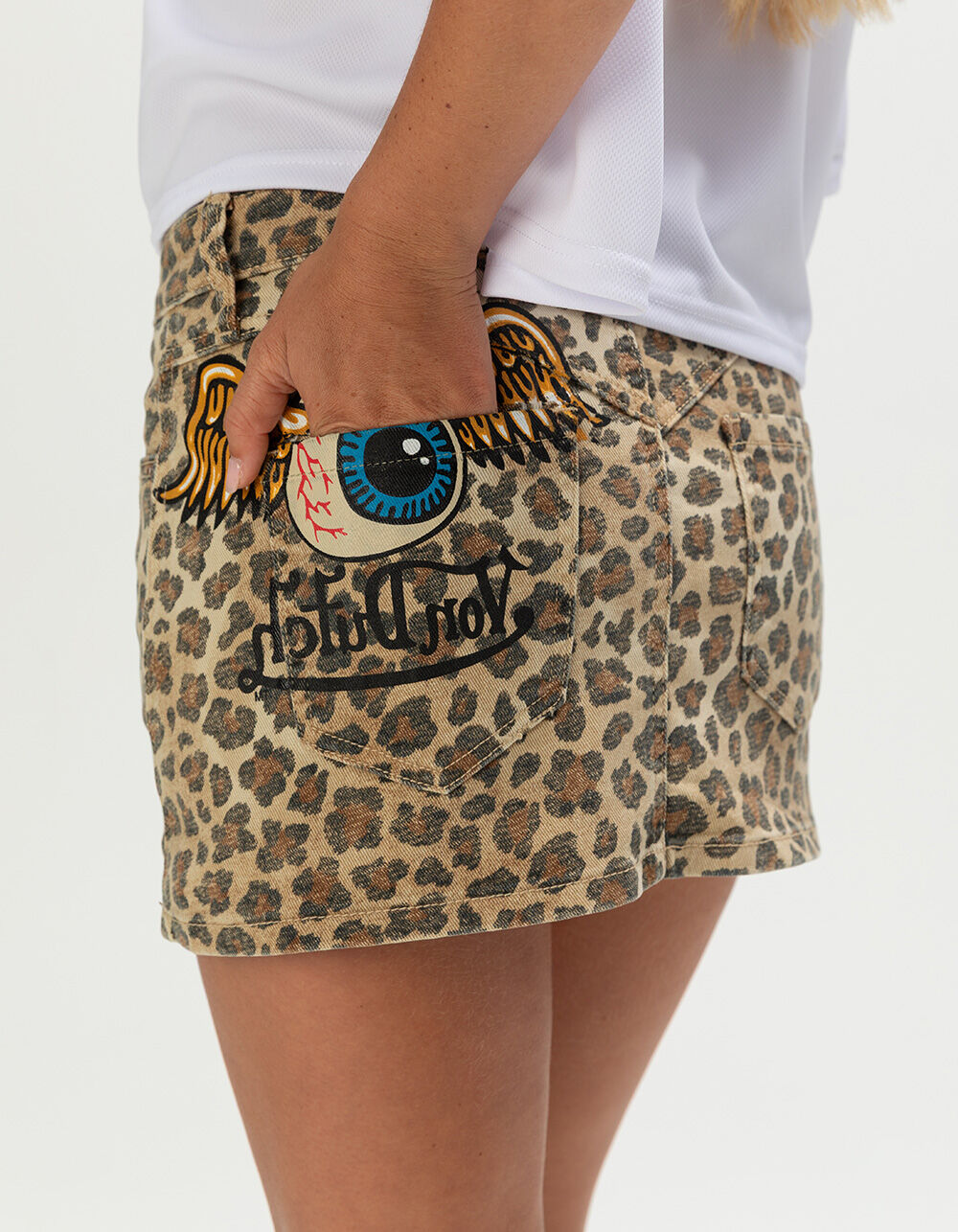 VON DUTCH Womens Micro Mini Skirt - LEOPARD | Tillys