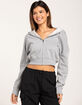TILLYS Cropped Zip-Up Womens Hoodie image number 4