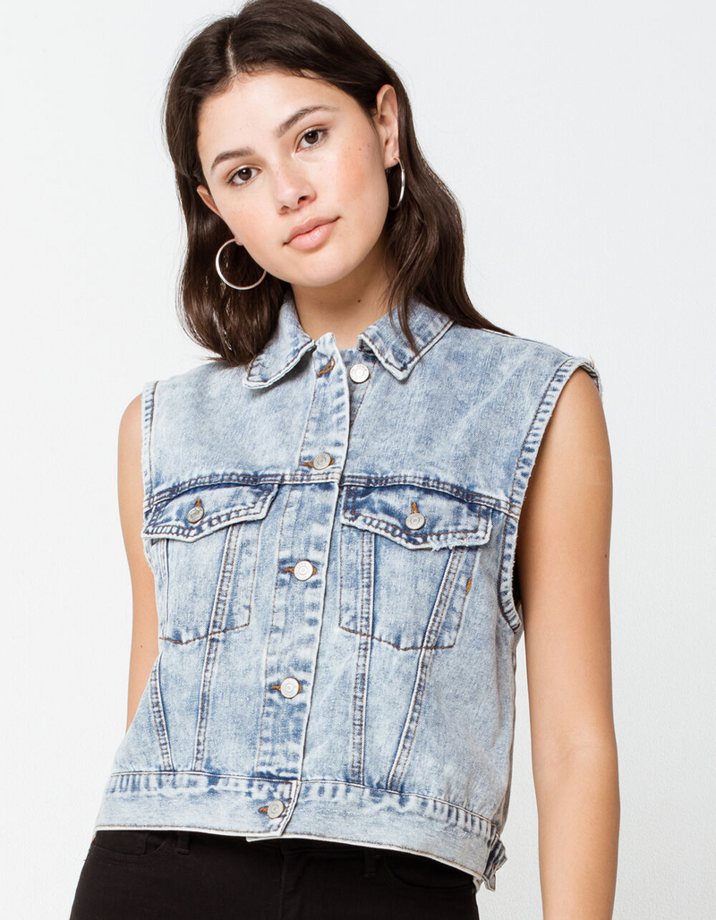 CI SONO Oversized Womens Denim Vest image number 0