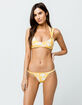 FULL TILT Thin Strap Reversible Yellow Cheeky Bikini Bottoms image number 4