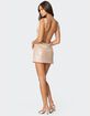 EDIKTED Backless Sequin Cowl Neck Mini Dress image number 1