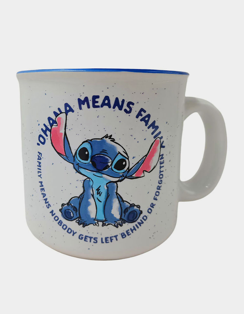 DISNEY Stitch Ohana Means Family 20 oz Mug BLUE Tillys
