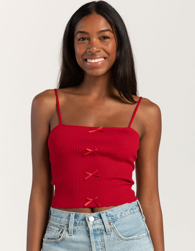 FULL TILT Ribbon Womens Rib Cami image number 0