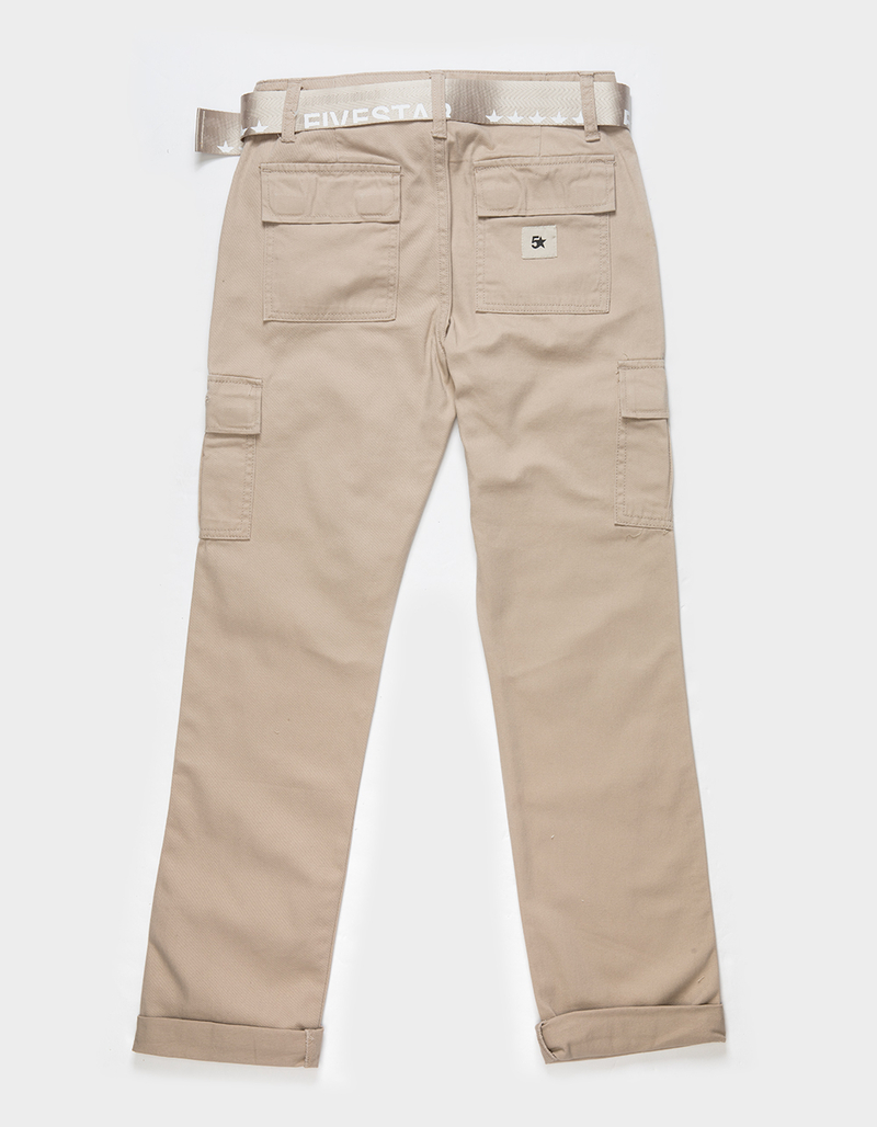 FIVESTAR GENERAL CO. Belted Crop Twill Girls Cargo Pants image number 1