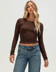 TILLYS Womens Long Sleeve Baby Tee image number 1
