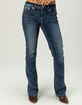 MISS ME Cross Pocket Womens Mid Rise Bootcut Jeans image number 4