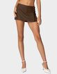 EDIKTED Triple Belt Faux Leather Mini Skort image number 4