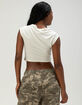 TRUE RELIGION Heritage Womens Ribbed Notch Baby Tee image number 4