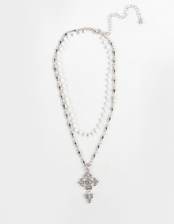 FULL TILT Cross Layered Necklace Primary Image