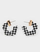 FULL TILT Checkered Hoop Earrings image number 1