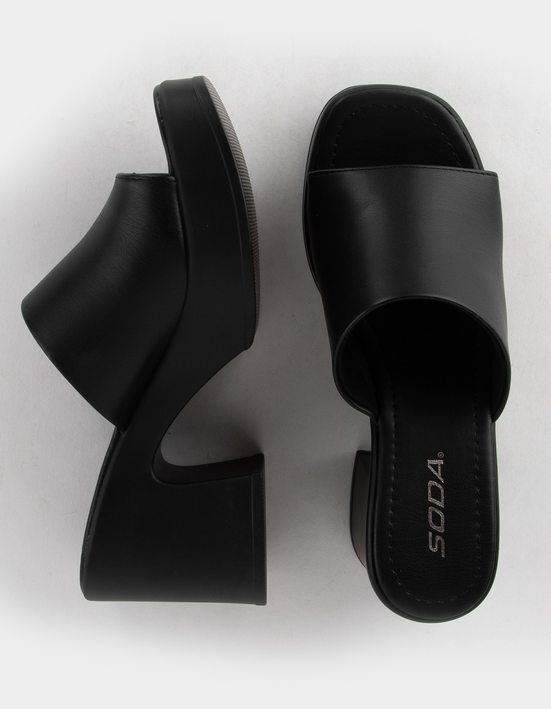 SODA Typo Womens Platform Sandals image number 4