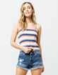 OTHERS FOLLOW Stripe Crop Womens Tank Top image number 1