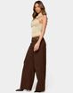 EDIKTED Mixed Grommet Low Rise Wide Leg Jeans image number 4
