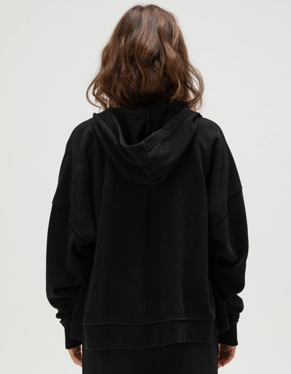TILLYS Womens Oversized Zip-Up Hoodie - BLACK | Tillys
