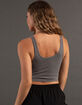 FULL TILT Seamless Lurex V-Neck Womens Rib Tank Top image number 4