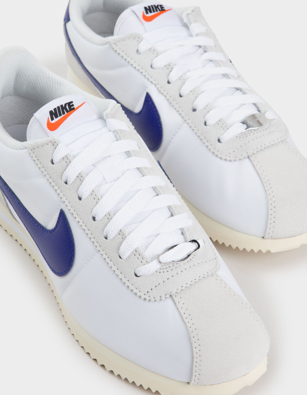 NIKE Cortez Textile Womens Shoes - WHITE/ROYAL BLUE | Tillys