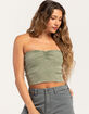 RSQ Womens Washed Cinch Tube Top image number 1