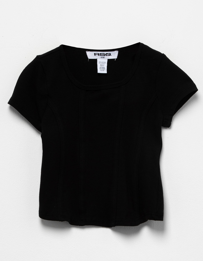 RSQ Girls Solid Scoop Neck Corset Top image number 0