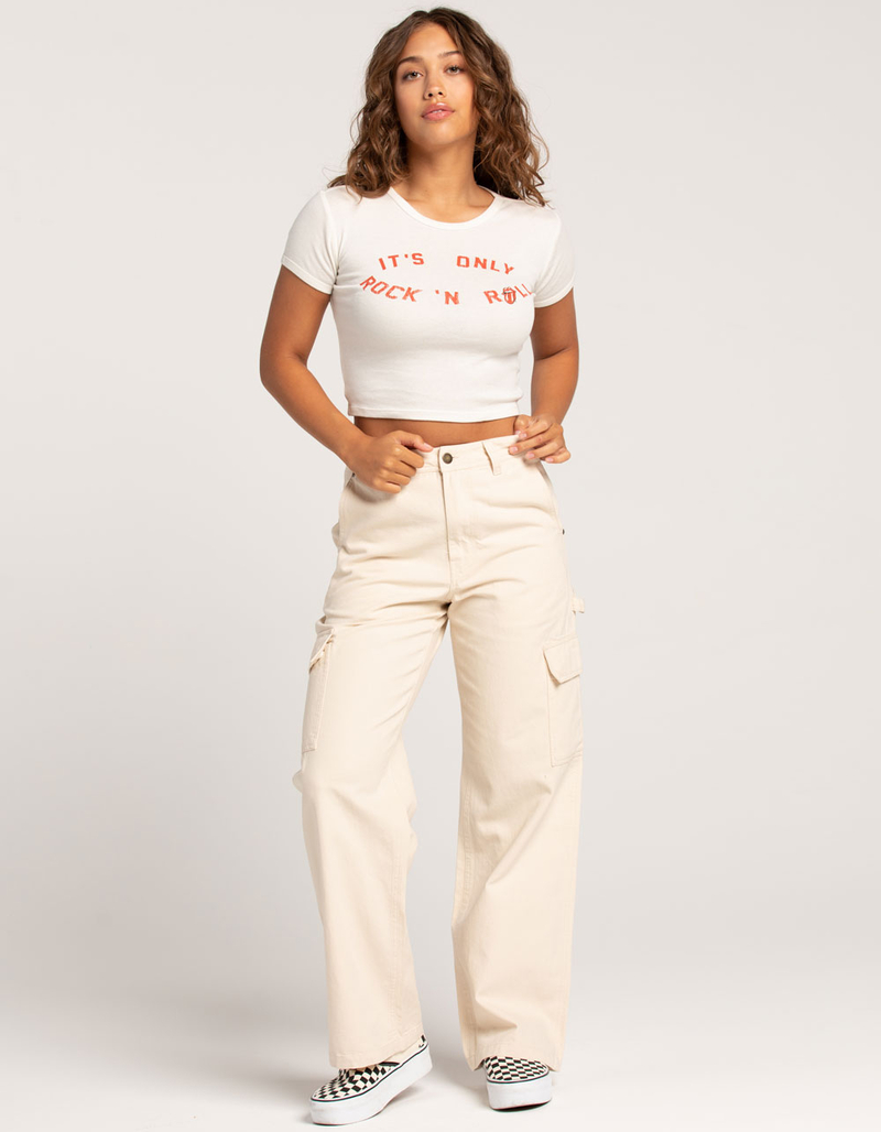 ROLLING STONES Only Rock Womens Baby Tee image number 3