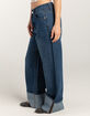 RSQ Womens Mid Rise Wide Leg Cuffed Jeans image number 3