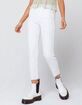 RSQ High Rise White Womens Straight Leg Jeans image number 6