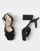 SODA Ankle Strap Womens Black Platform Sandals image number 5