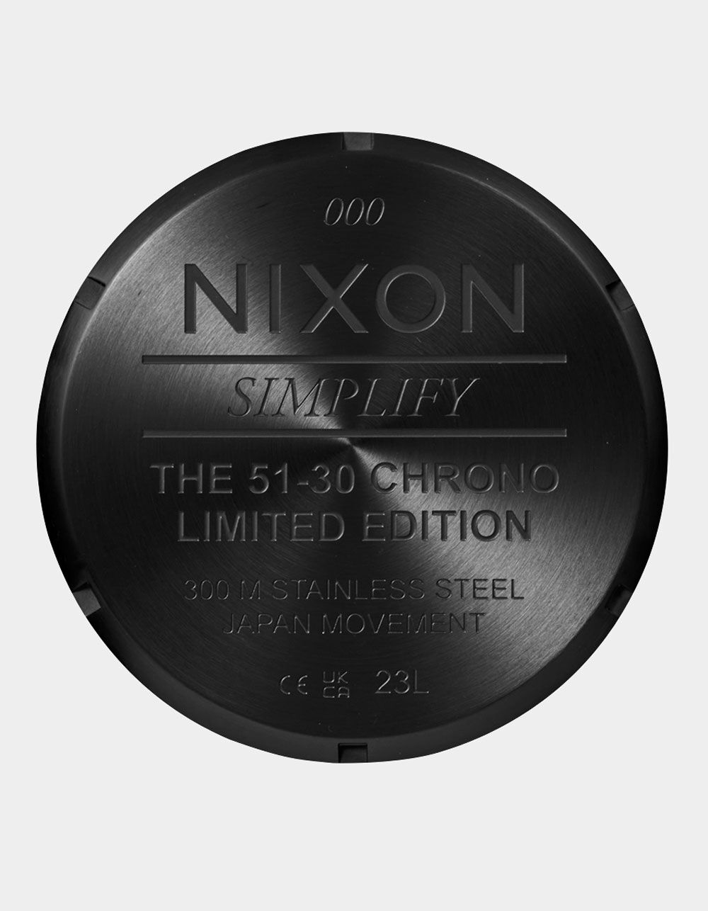 NIXON 51-30 Chrono Leather Watch - BLK/DK GRY - ONE SIZE