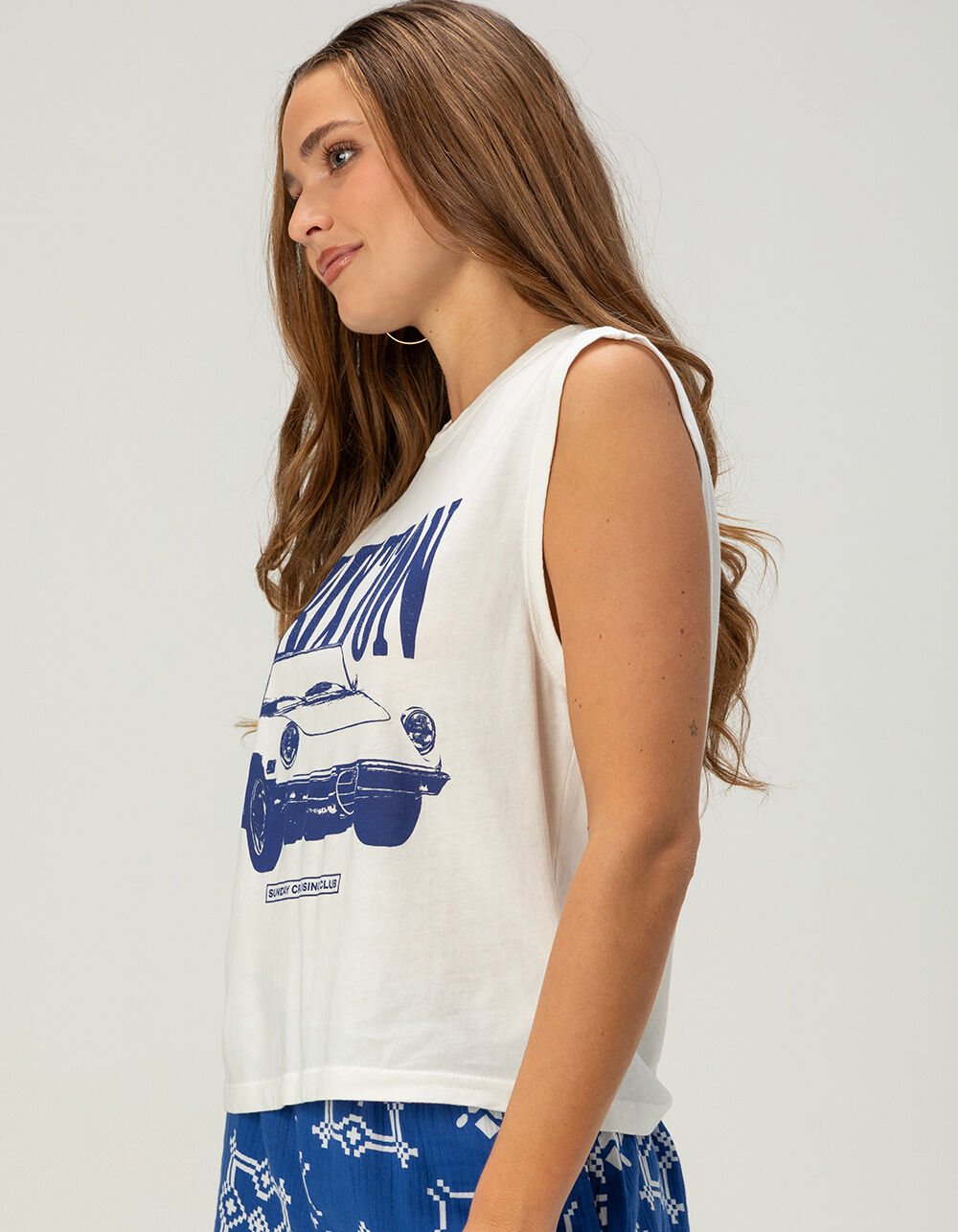 BRIXTON Sunday Cruising Club Womens Muscle Tee - CREAM | Tillys