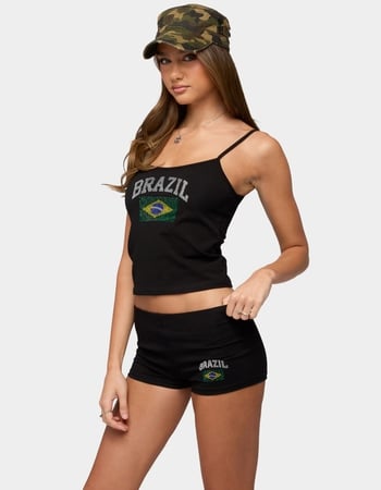 EDIKTED Brazil Rhinestone Tank Top Alternative Image
