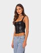 EDIKTED Simone Faux Leather Corset image number 4