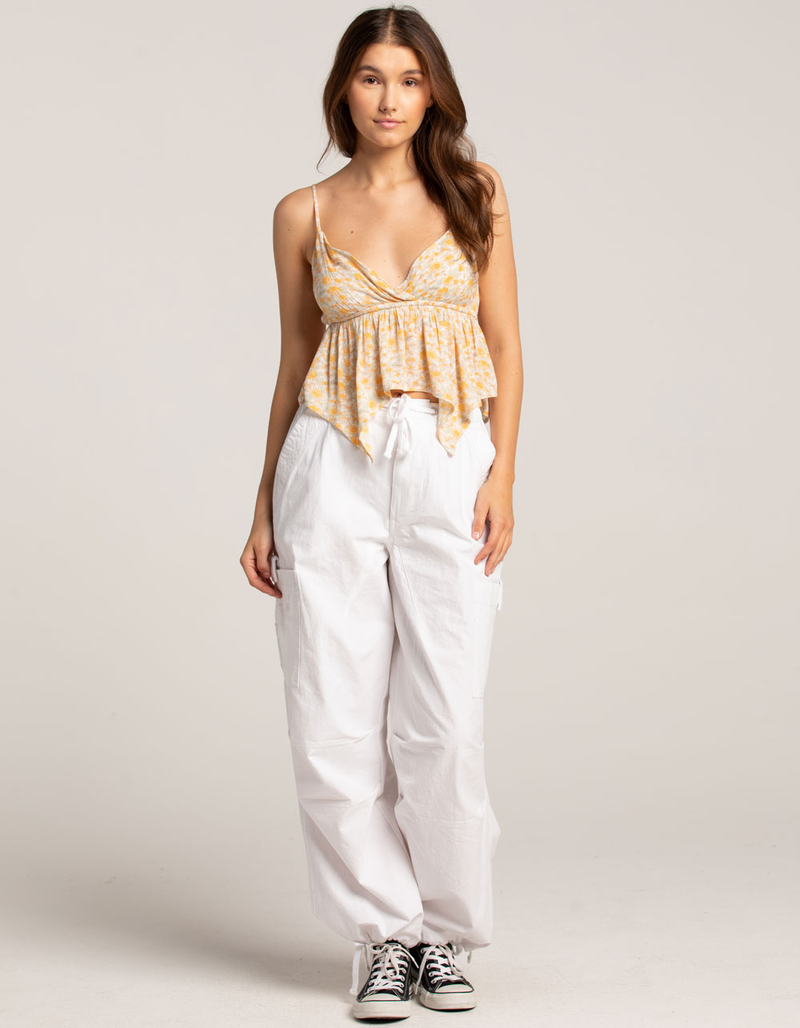 FULL TILT Surplus Hanky Hem Cross Back Womens Top image number 3