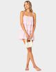 EDIKTED Dorothia Sheer Linen Look Mini Dress image number 4