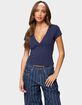 EDIKTED Merinda V-Neck Tee image number 1
