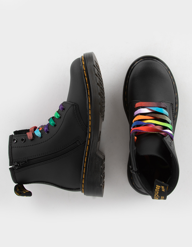 DR. MARTENS 1460 For Pride Leather Lace Up Kids Boots image number 4