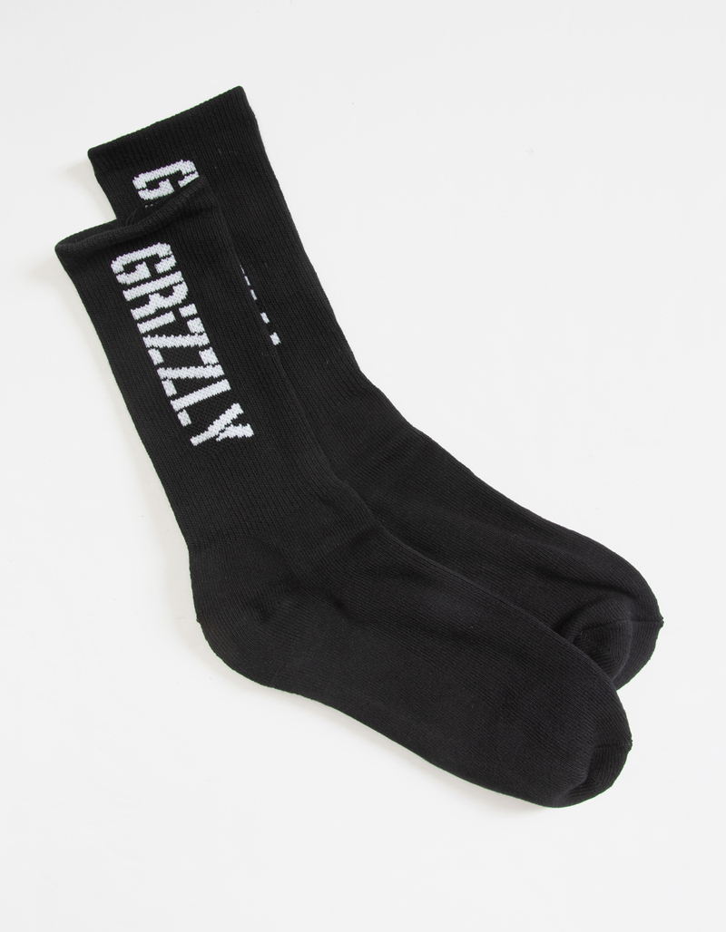 GRIZZLY Stamp Mens Crew Socks image number 0