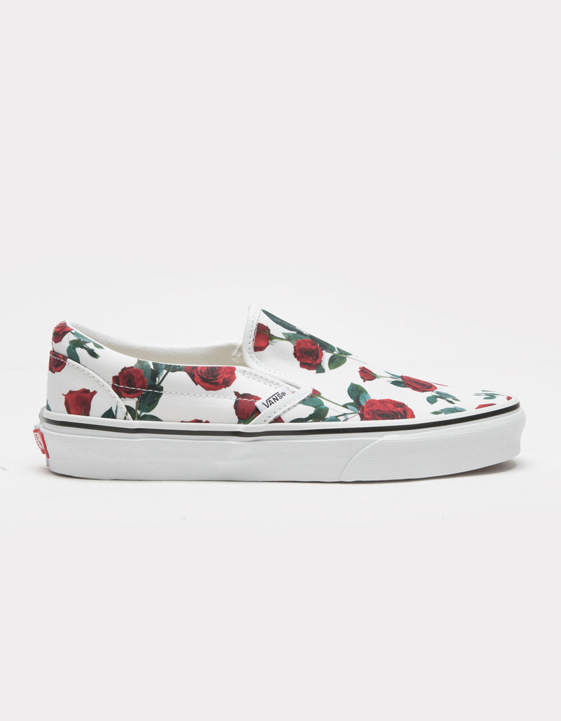 VANS Roses Womens Classic Slip-On Shoes image number 1